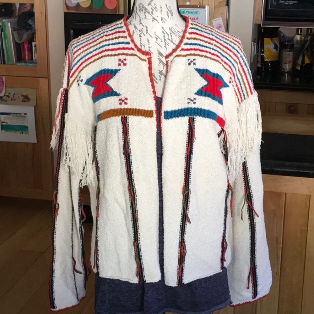 RARE Ulla Johnson Tribal Design Cardigan Sweater S